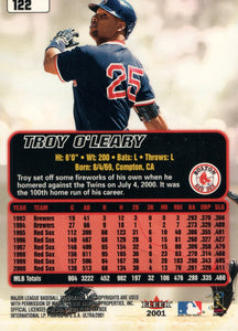#122 Troy O'Leary  Boston Red Sox 2001 Fleer Ultra Baseball Card OA