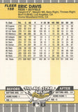 #158 Eric Davis Cincinnati Reds 1989 Fleer Baseball Card OB