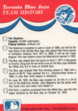 Baseball Sticker Toronto Blue Jays 1989 Fleer Baseball Card OC
