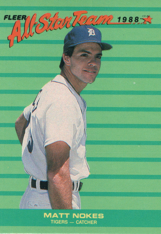 #1 of 12 Matt Nokes All Star Team Detroit Tigers 1988 Fleer Baseball Card OD