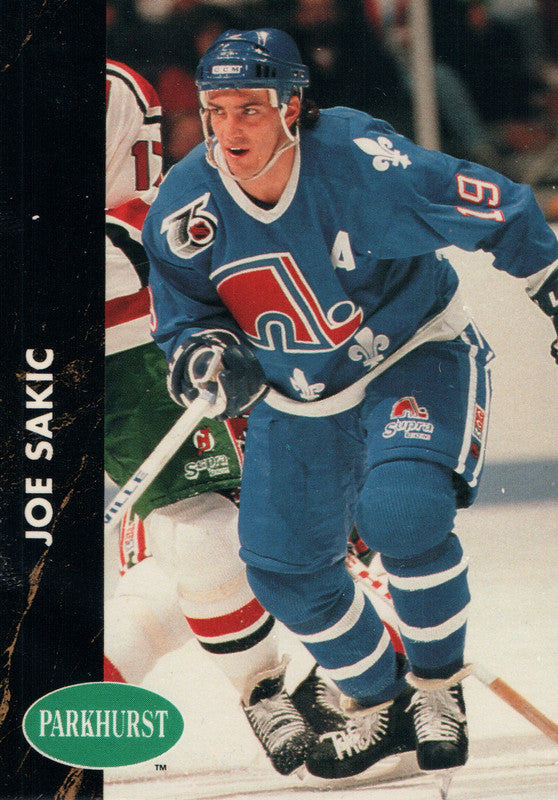 #148 Joe Sakic Quebec Nordiques 1991-92 Parkhurst Hockey Card OD