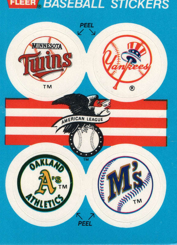 Baseball Sticker Teams Minnesota Twins 1989 Fleer Baseball Card OD