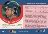 #467 Eric Desjardins Montreal Canadiens 1990-91 Pro Set Hockey Card OD