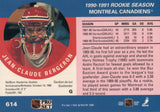 #614 Jean-Claude Bergeron Rookie Montreal Canadiens 1990-91 Pro Set Hockey Card OD