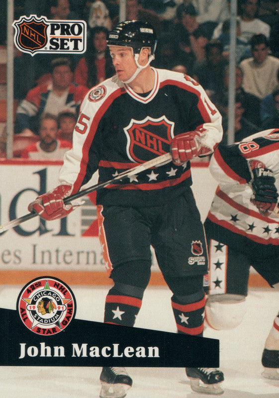 #307 John Maclean All Star Game New Jersey Devils 1991-92 Pro Set Hockey Card OE