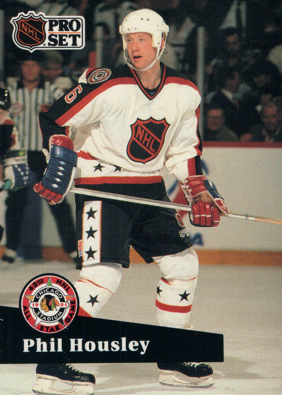 #295 Phil Housley All Star Game Winnipeg Jets 1991-92 Pro Set Hockey Card OE