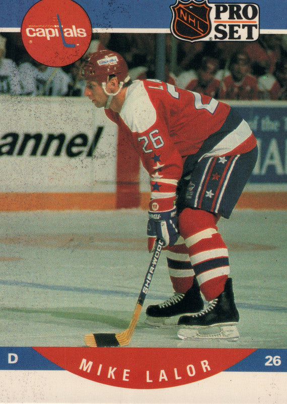 #552 Mike Lalor Washington Capitals 1990-91 Pro Set Hockey Card OE