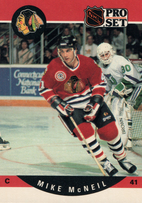 #600 Mike McNeil Rookie Chicago Blackhawks 1990-91 Pro Set Hockey Card OE