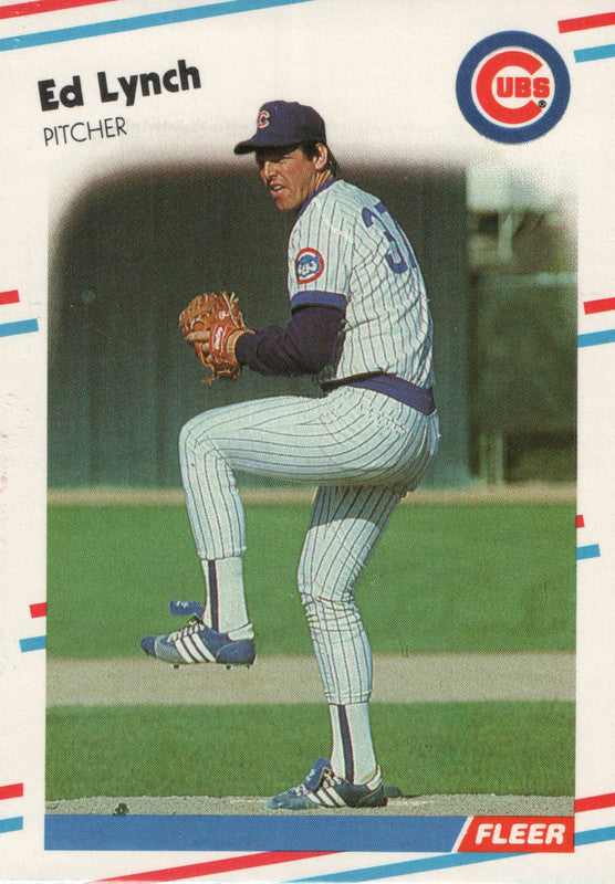 #422 Ed Lynch Chicago Cubs 1988 Fleer Baseball Card OE