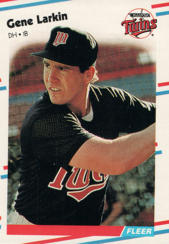 #14 Gene Larkin Minnesota Twins 1988 Fleer Baseball Card OE