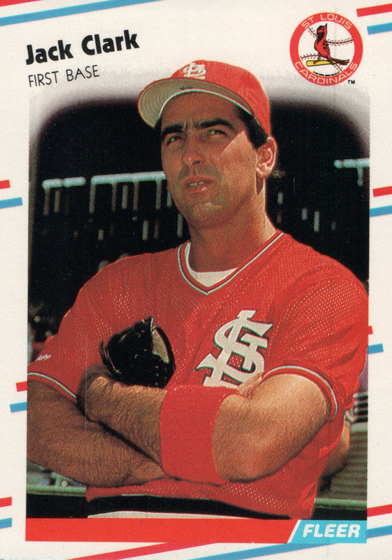 #26 Jack Clark St Louis Cardinals 1988 Fleer Baseball Card OE