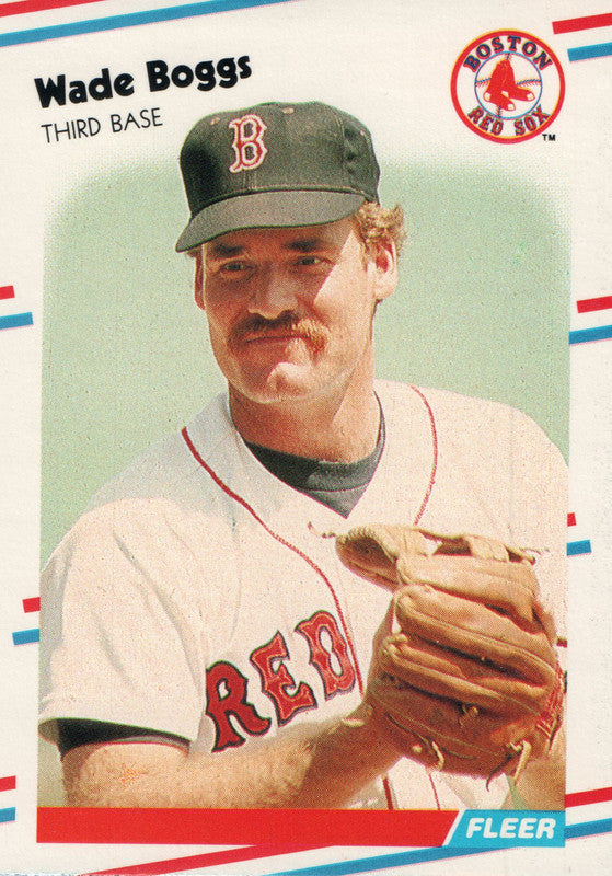 #345 Wade Boggs Boston Red Sox 1988 Fleer Baseball Card OE