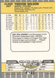 #347 Trevor Wilson San Francisco Giants 1989 Fleer Baseball Card OF