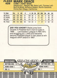 #26 Mark Grace Chicago Cubs 1989 Fleer Baseball Card OF