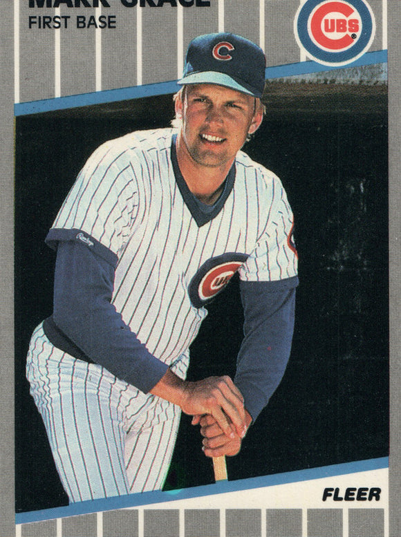 #26 Mark Grace Chicago Cubs 1989 Fleer Baseball Card OF