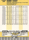 #200 Robin Yount Milwaukee Brewers 1989 Fleer Baseball Card OF