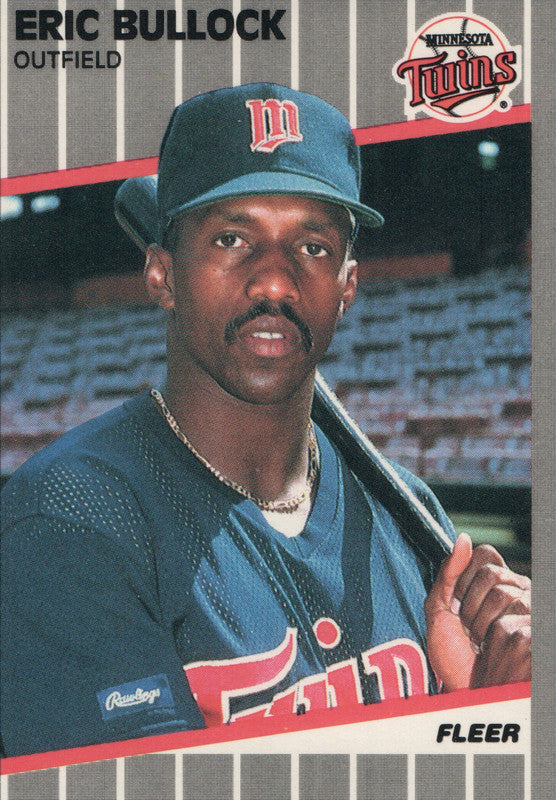 #106 Eric Bullock Minnesota Twins 1989 Fleer Baseball Card OF