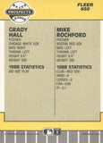 #650 Grady Hall Mike Rochford Prospects Chicago White Sox Boston Red Sox 1989 Fleeer Baseball Card OF