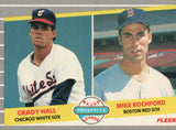 #650 Grady Hall Mike Rochford Prospects Chicago White Sox Boston Red Sox 1989 Fleeer Baseball Card OF