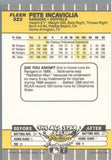 #523 Pete Incaviglia Texas Rangers 1989 Fleer Baseball Card OF