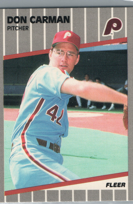 #564 Don Carman Philadelphia Phillies 1989 Fleer Baseball Card OF