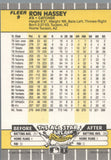 #9 Ron Hassey Oakland Athletics  1989 Fleer Baseball Card OF