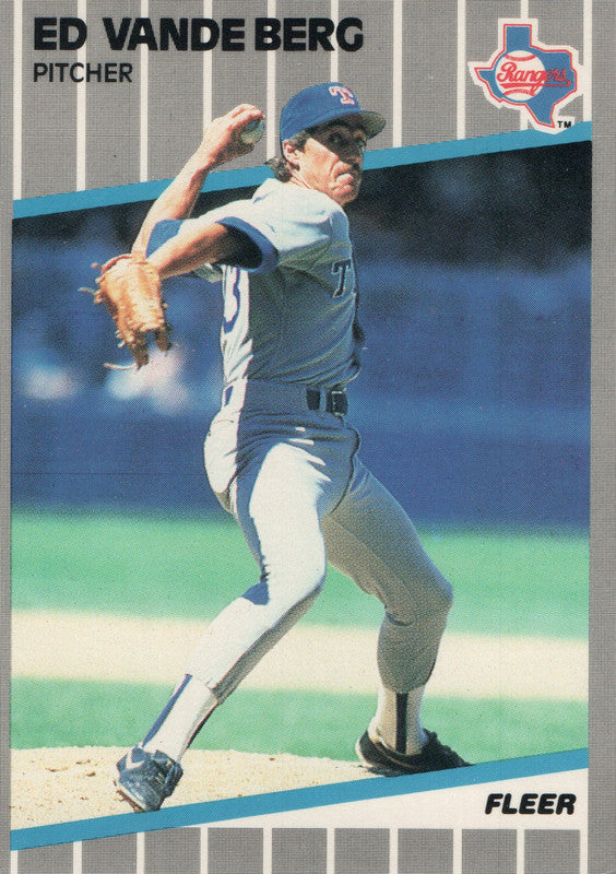 #534 Ed Vande Berg Texas Rangers 1989 Fleer Baseball Card OF