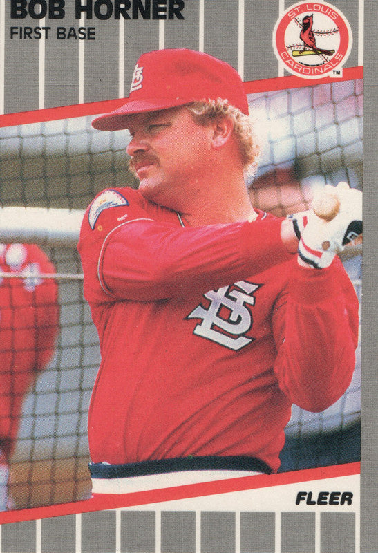 #452 Bob Horner St Louis Cardinals 1989 Fleer Baseball Card OG