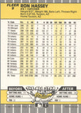 #9 Ron Hassey Oakland Athletics  1989 Fleer Baseball Card OG