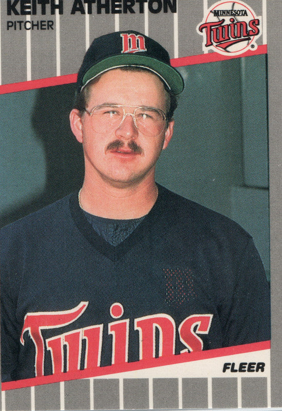 #103 Keith Atherton Minnesota Twins 1989 Fleer Baseball Card OG