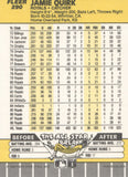 #290 Jamie Quirk Kansas City Royals 1989 Fleer Baseball Card OG