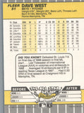 #51 Dave West New York Mets 1989 Fleer Baseball Card OG