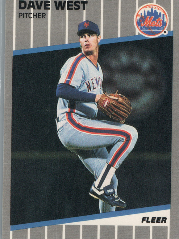 #51 Dave West New York Mets 1989 Fleer Baseball Card OG