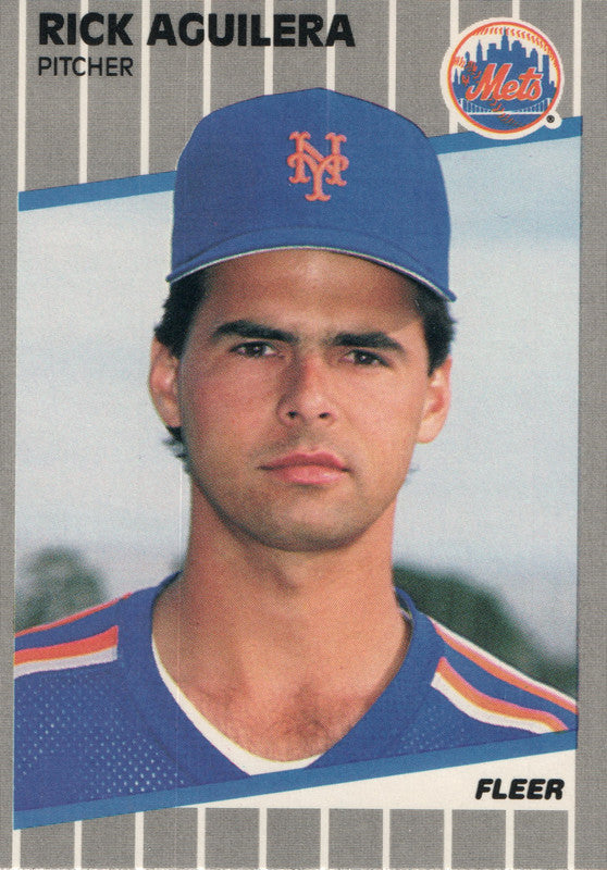 #27 Rick Aguilera New York Mets 1989 Fleer Baseball Card OG