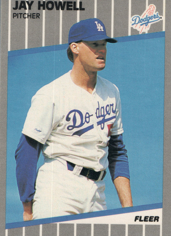 #64 Jay Howell Los Angeles Dodgers 1989 Fleer Baseball Card OG
