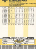 #69 Alejandro Pena Los Angeles Dodgers 1989 Fleer Baseball Card OG