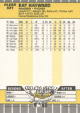 #521 Ray Hayward Texas Rangers 1989 Fleer Baseball Card OG