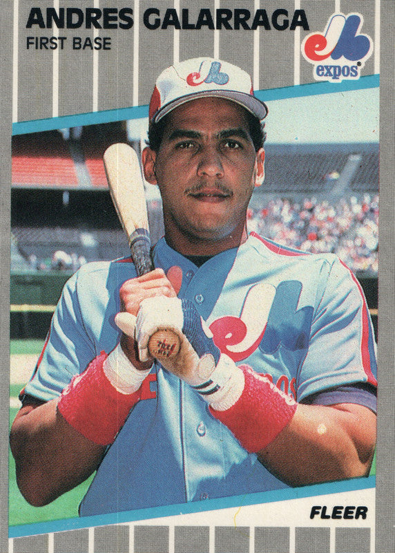 #376 Andres Galarraga Montreal Expos 1989 Fleer Baseball Card OG
