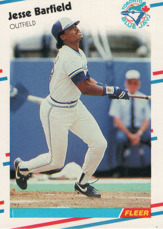 #102 Jesse Barfield Toronto Blue Jays 1988 Fleer Baseball Card OH