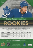 #296 Calle Rosen Rookie Toronto Maple Leafs 2017-18 Parkhurst   Hockey Card OH