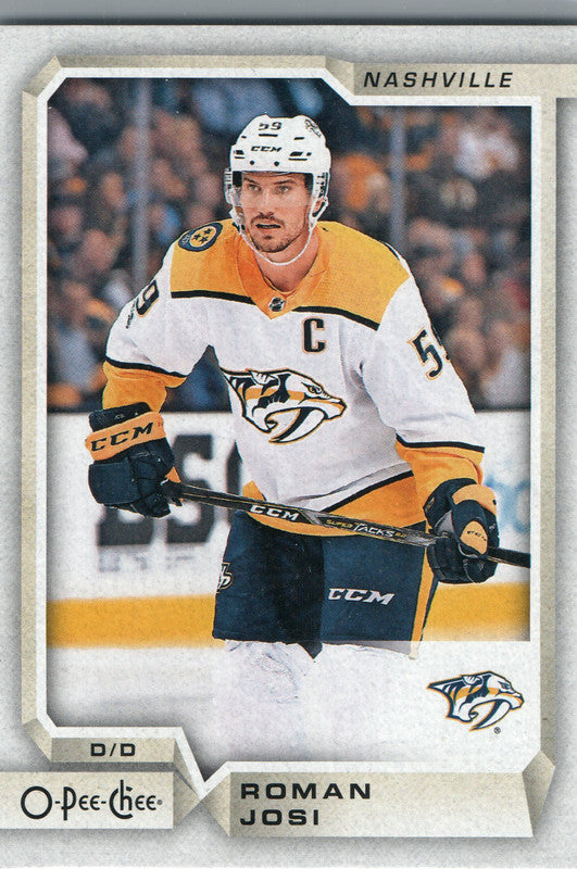 #91 Roman Josi  Nashville Predators 2018-19 O-Pee-Chee Hockey Card OI