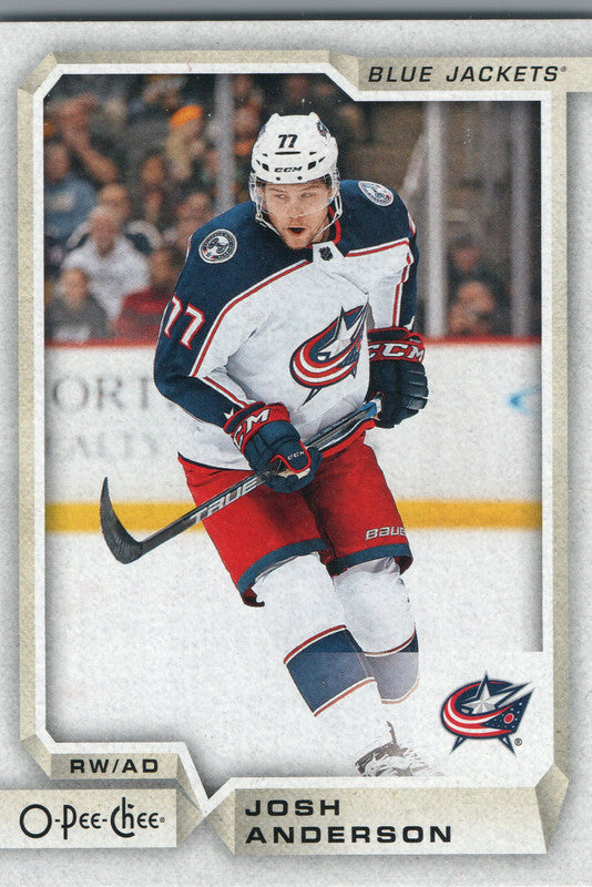 #158 Josh Anderson Columbus Blue Jackets 2018-19 O-Pee-Chee Hockey Card OI