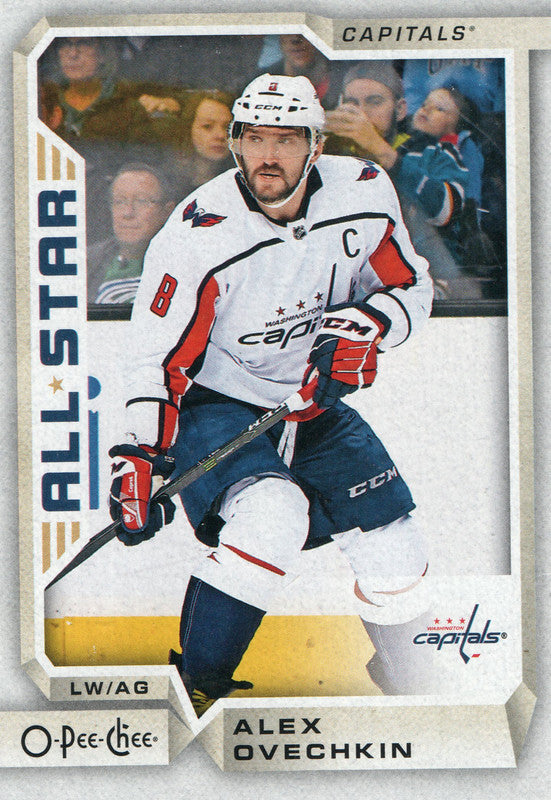 #201 Alex Ovechkin Washington Capitals 2018-19 O-Pee-Chee Hockey Card OI