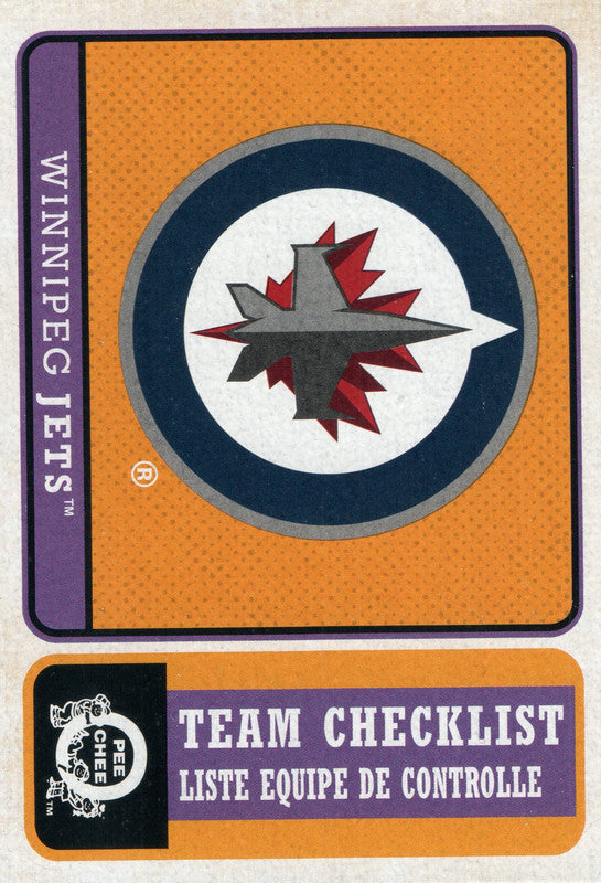 #578 Team Checklist Winnipeg Jets 2018-19 O-Pee-Chee Hockey Card OJ