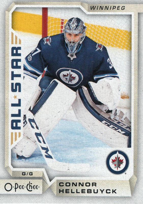 #99 Connor Hellebuyck Winnipeg Jets 2018-19 O-Pee-Chee Hockey Card OJ