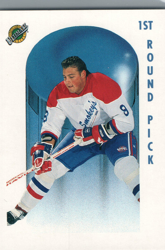 #65 Martin La Pointe First Round Pick Smokeys 1990-91 Ultimate Hockey Card OJ