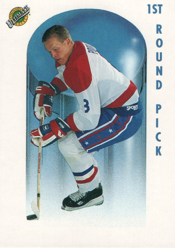 #64 Patrick Poulin First Round Pick  1990-91 Ultimate Hockey Card OJ