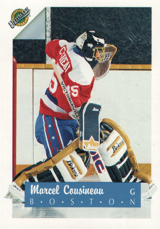 #45 Marcel Cousineau Boston 1990-91 Ultimate Hockey Card OK