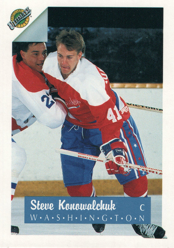 #41 Steve Konowalchuk Washington 1990-91 Ultimate Hockey Card OK