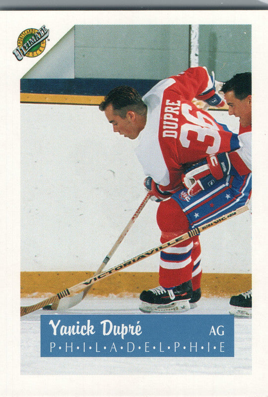 #36 Yanick Dupre  Philadelphia  1990-91 Ultimate Hockey Card OK